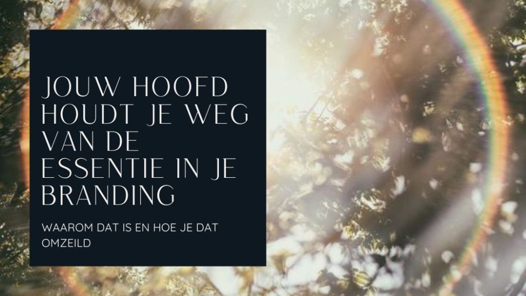 Jouw hoofd houdt je weg van de essentie